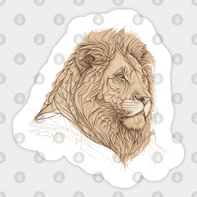 Majestic Lion Sticker by HappyDigital